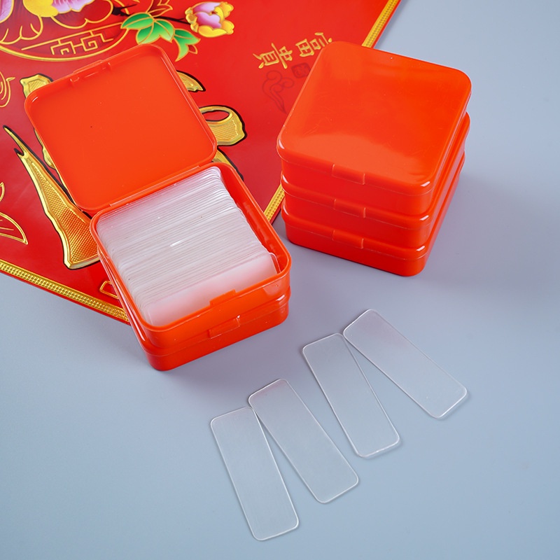 Set 60 miếng băng keo dán tường bằng pvc trong suốt không để lại dấu vết
