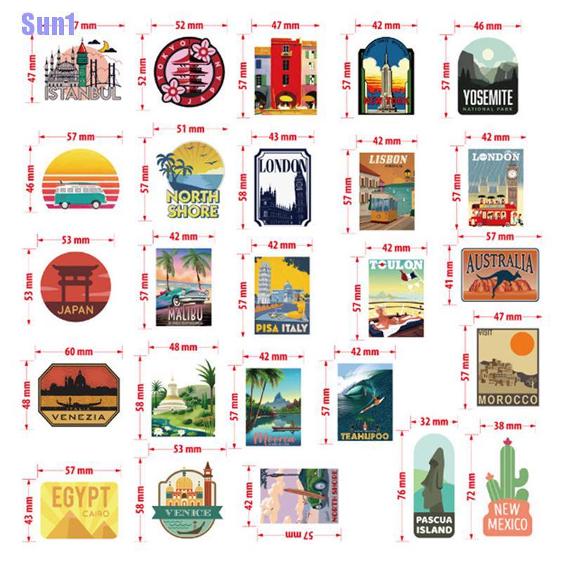 Bộ 50 Miếng Dán Trang Trí Chống Thấm Nước Họa Tiết Hoạt Hình Graffiti