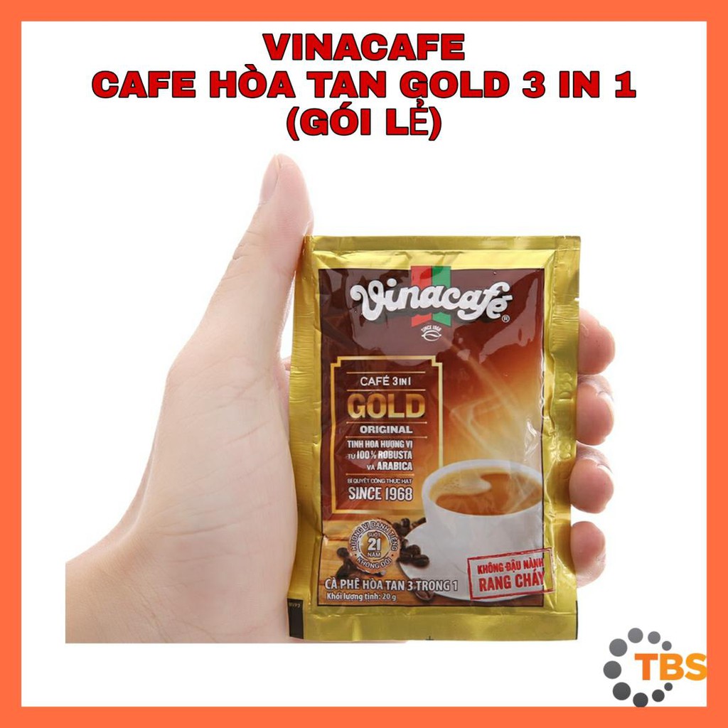 [VINACAFE-GOLD CAFE, GÓI LẺ] Cafe, Cà phê sữa hòa tan GOLD CAFE 3in1