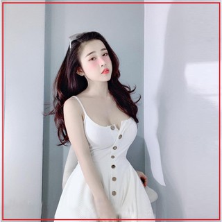 Đầm Xòe Sexy Dễ Thương Nút