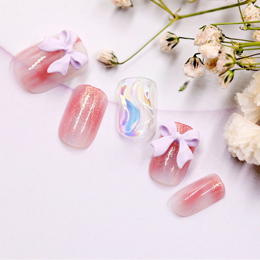[Hàng mới về] Túi 100 nơ nhựa resin đính móng dễ thương xinh xắn