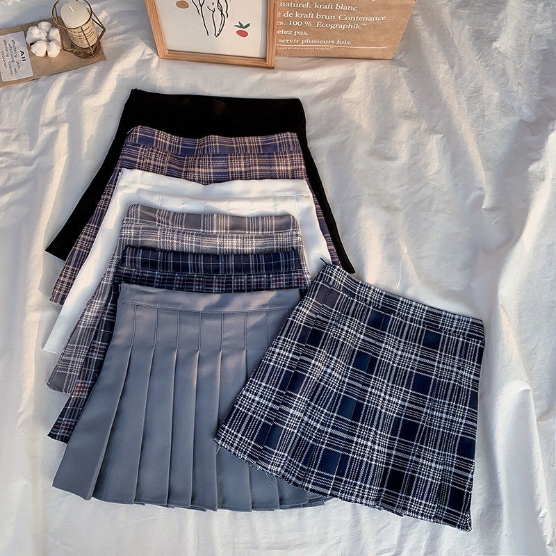 Chân Váy Chữ A Lưng Cao Xếp Ly Sọc Ca Rô Thời Trang Sành Điệu 238148