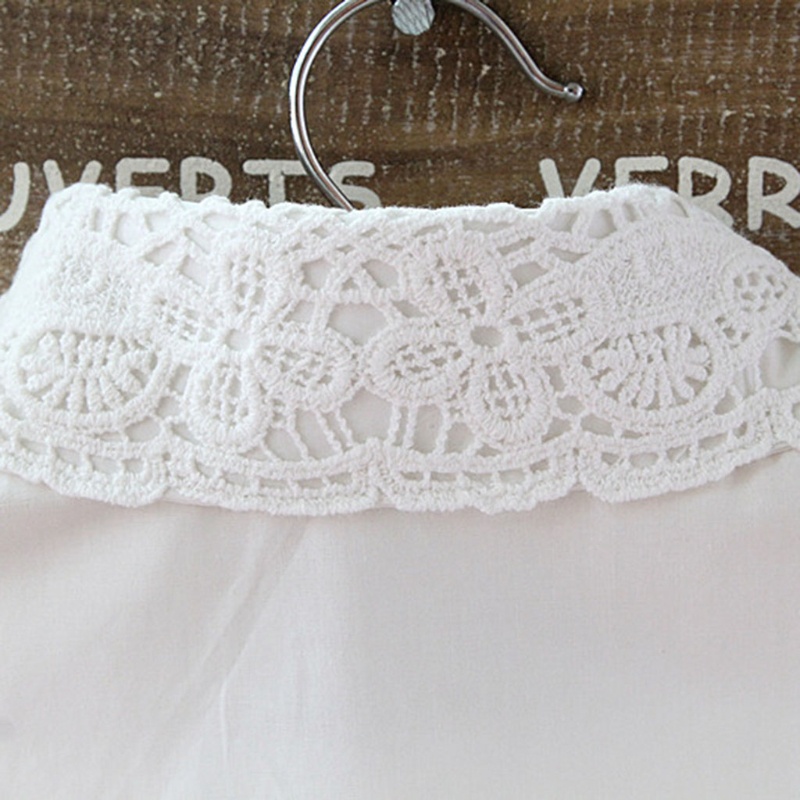 Cổ Áo Sơ Mi Giả Ren Có Thể Tháo Rời Với Choker Màu Sắc Tinh Khiết YOUYO Cho Nữ