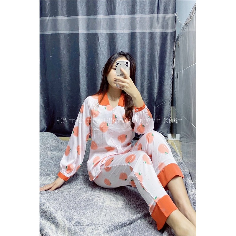 [FREE SHIP] Đồ Mặc Nhà, Đồ Ngủ - TỔNG HỢP Những Mẫu Pijama Dài Tay Lụa LATIN Có Túi Xẻ Sâu ( Có Ảnh Thật)