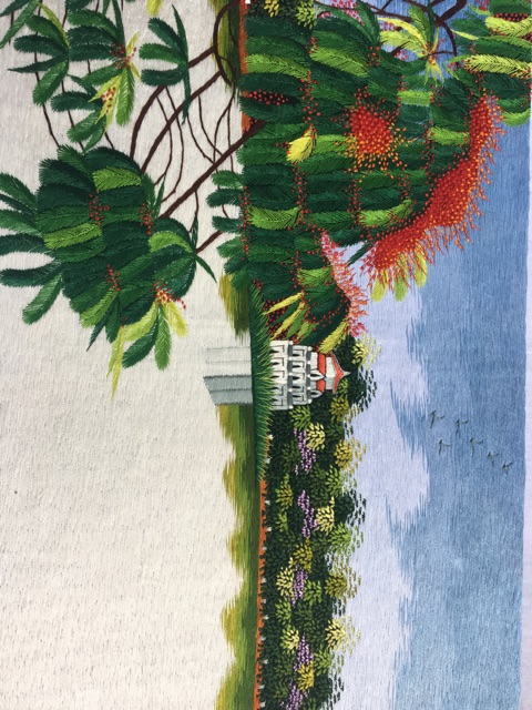 Tranh thêu tay phong cảnh Hồ Gươm 35x50cm HG003