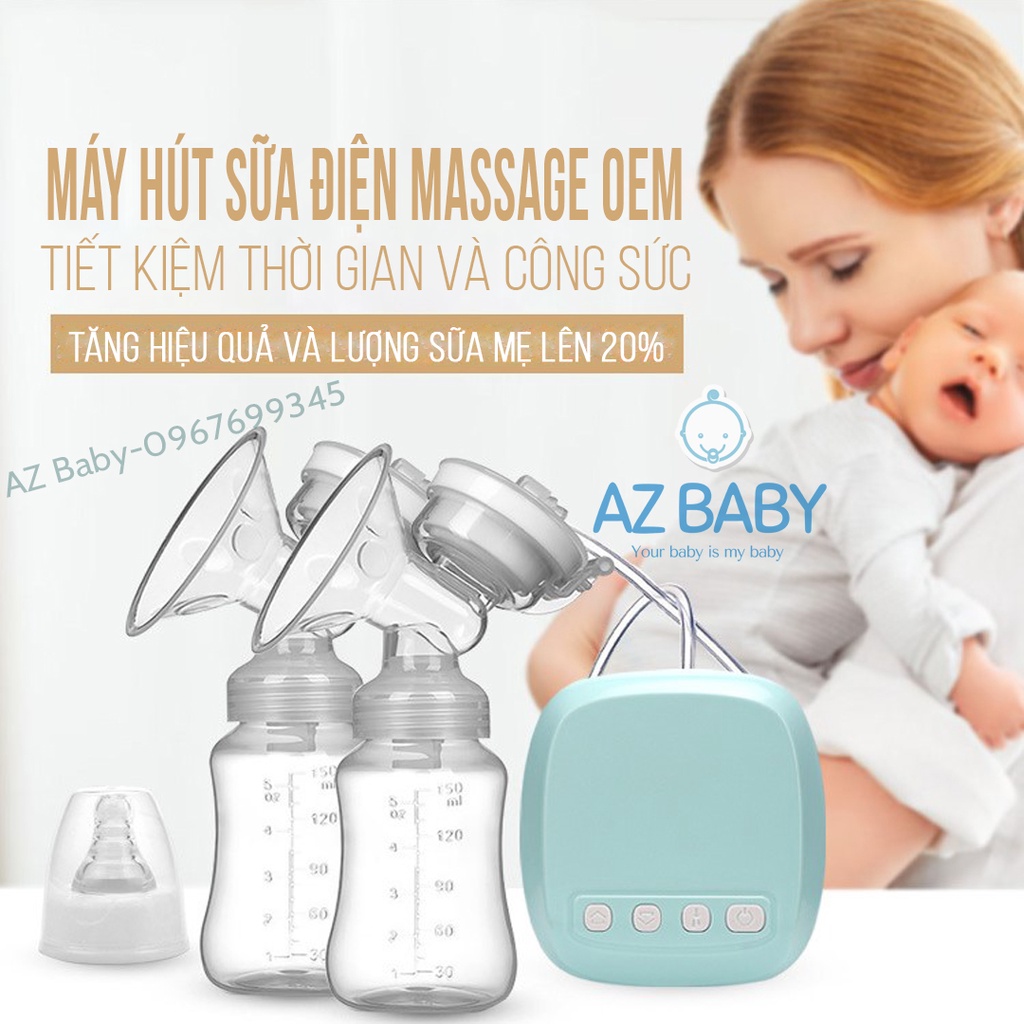 Máy Hút Sữa Điện Đôi Electric Breast Pump  Hút Êm Không Đau Rát - AZ Baby CSCTB10