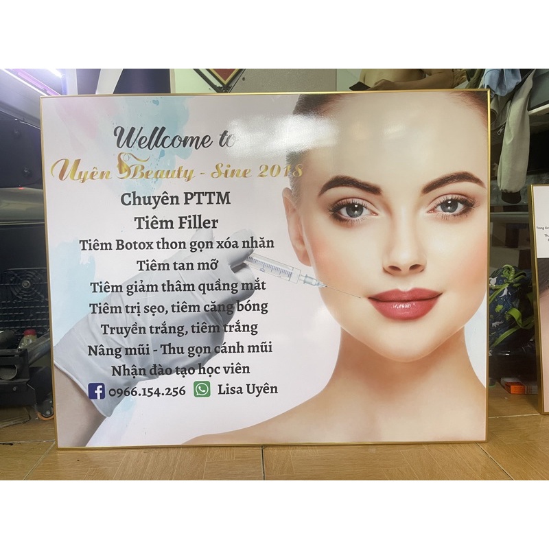 TRANH TIÊM FILLER - BOTOX SANG TRỌNG HIỆN ĐẠI CHO SPA THẨM MỸ VIỆN