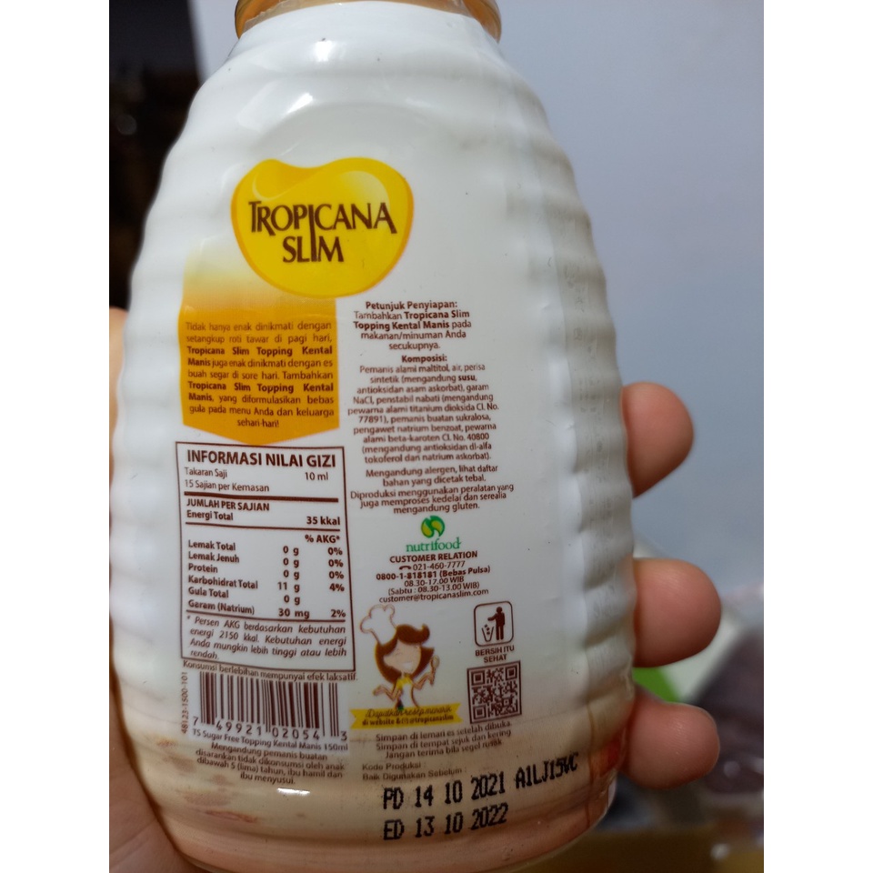 Sữa Đặc ăn Kiêng Không Đường Tropicana Slim 150ml, an toàn cho người tiểu đường, ăn kiêng eatclean
