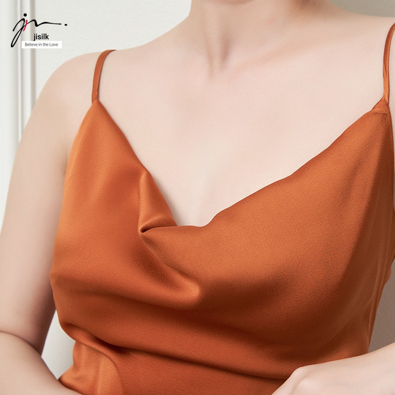 Váy 2 dây lụa cổ đổ, đầm đi tiệc cưới dạ hội sự kiện sang trọng dáng dài có điều chỉnh dây Partyqueen L.V2D-03 - jisilk | BigBuy360 - bigbuy360.vn