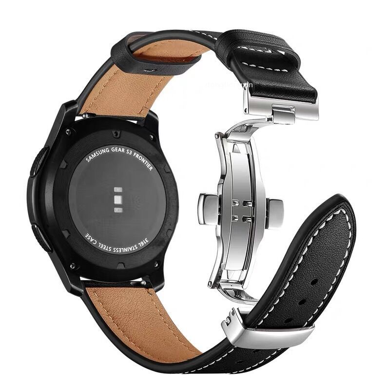Dây Da Thay Thế 20mm 22mm Cho Samsung Galaxy Watch 4 Classic/Active 2/3/42mm/46mm Huawei GT/2/3 Pro Galaxy Watch 4