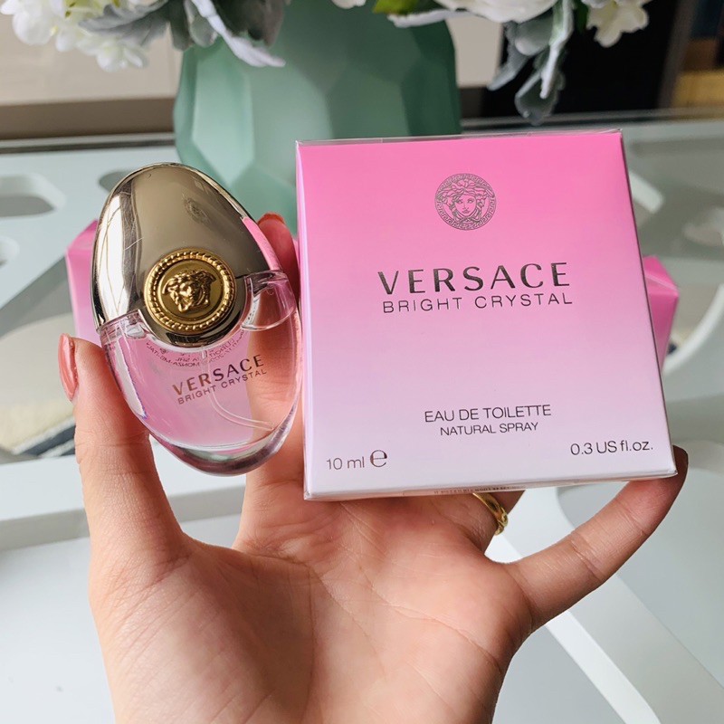 Nước hoa mini nữ Versace Bright Crystal/ Versace hồng nhạt 10ml dạng xịt