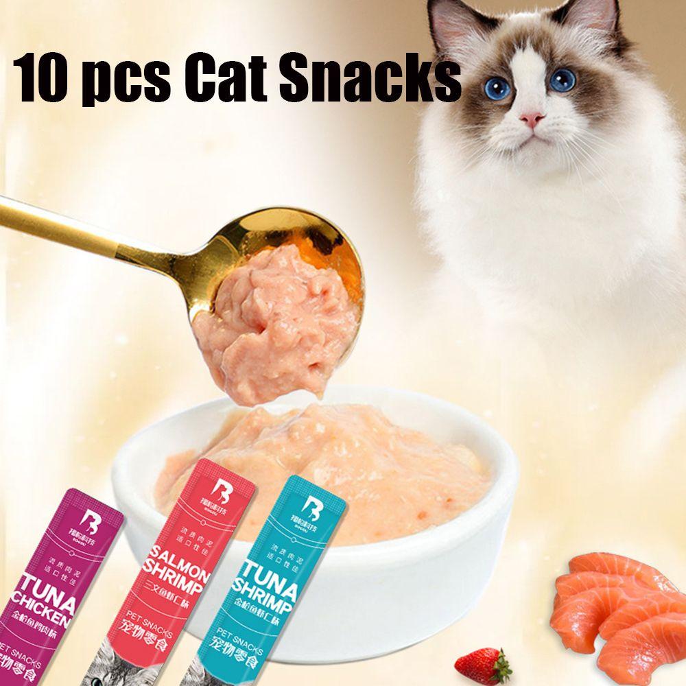 Set 10 Dụng Cụ Đựng Thức Ăn Vặt Cho Mèo Cưng Tiện Dụng