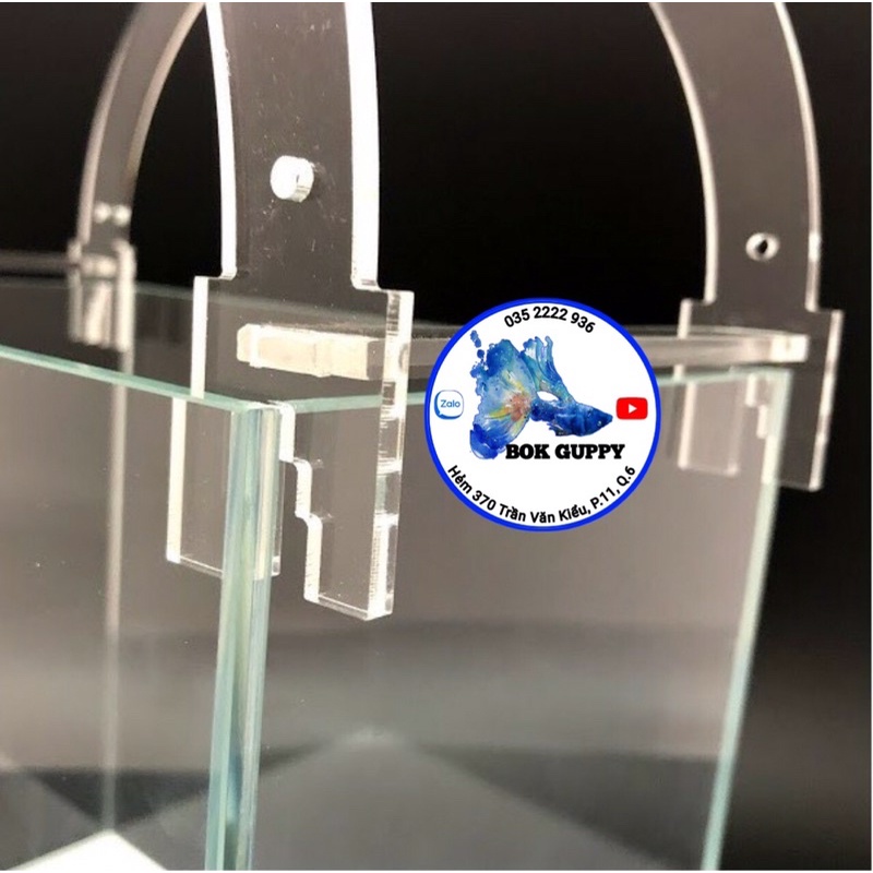 Chân Gác Đèn Acrylic MẪU CONG Cho Hồ Cá Tép Thuỷ Sinh