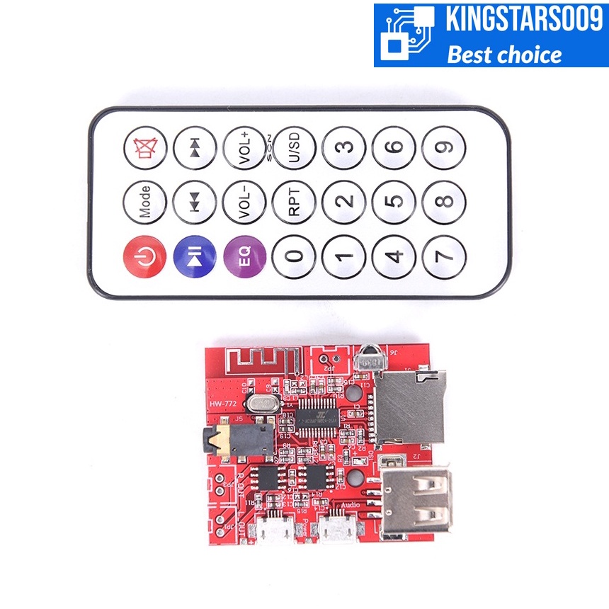 Mạch âm thanh bluetooth MP3 FLAC có remote điều khiển từ xa công suất 3w x 2