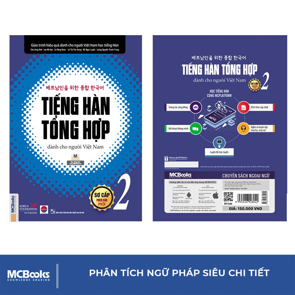 Sách - Tiếng Hàn Tổng Hợp Dành Cho Người Việt Nam Trình Độ Sơ Cấp Tập 2 - Bản Đen Trắng