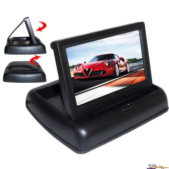 Màn hình taplo gập 5 inch cho camera lùi, lề