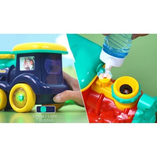 HỘP ĐỒ CHƠI XE LỬA CHẠY PIN PHUN BONG BÓNG