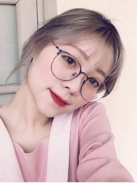 Gọng kính cận kim loại tròn mảnh có độ sẵn 0-6 độ