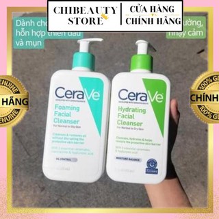 Sữa Rửa Mặt Cho Da Dầu và Da Khô CeraVe Foaming and Hydrating Facial Cleaner 236ml