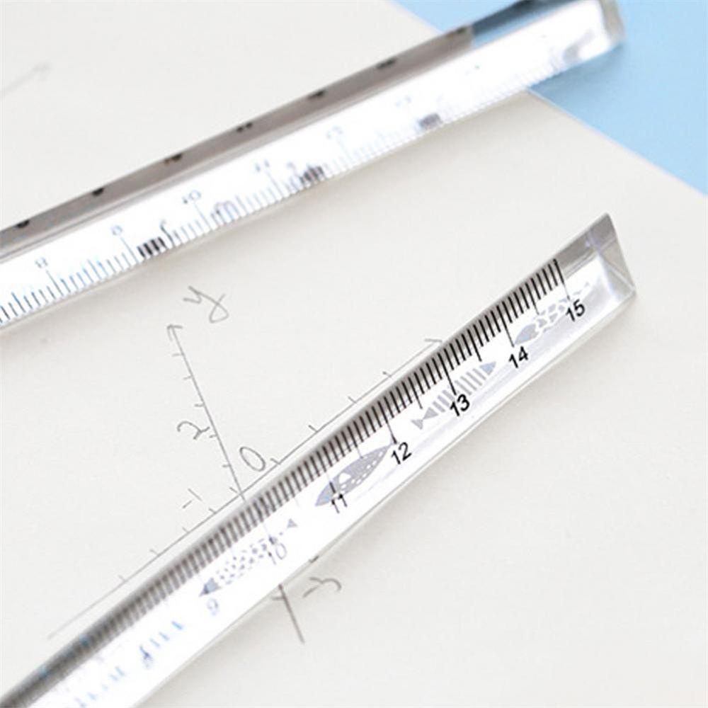 Thước Thẳng Bằng Acrylic Trong Suốt Đơn Giản Dùng Trong Trường Học / Văn Phòng