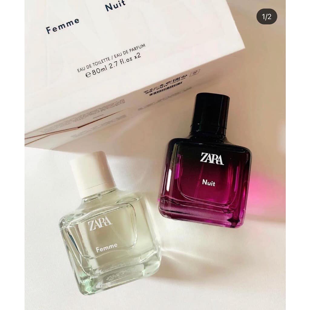 Set nước hoa Zara nữ Femme, Nuit Fullbox 80ml