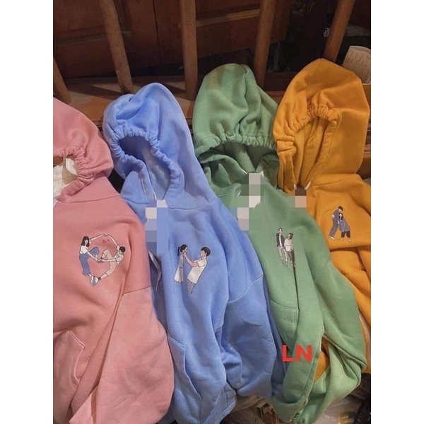 Áo hoodie logo 2 người 3D TH6