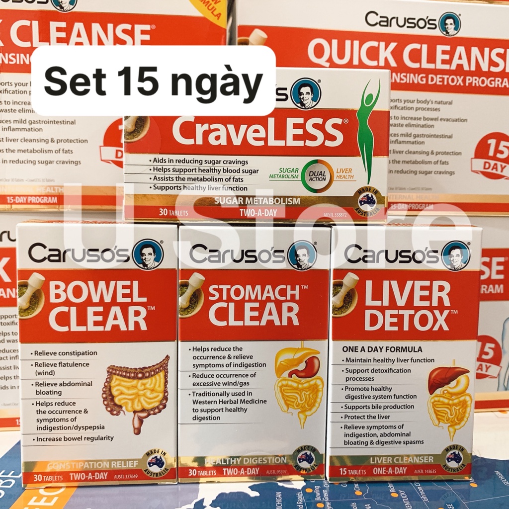Liệu Trình Thải Độc Cơ Thể 5 Ngày, 7 Ngày Và 15 Ngày Carusos Quick Cleanse Internal Cleansing Detox Program