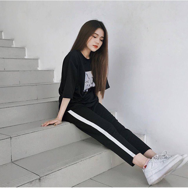 Quần jogger unisex 1 line cá tính siêu hot hit