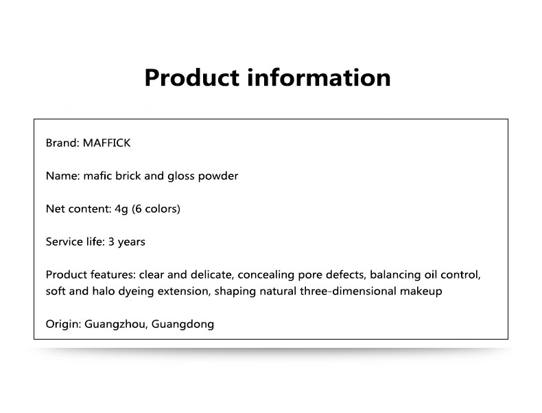 [Hàng mới về] Phấn bắt sáng MAFFICK màu nhũ A332 khắc phục đường nét khuôn mặt | BigBuy360 - bigbuy360.vn