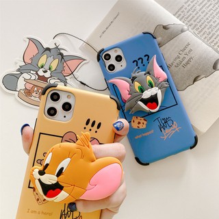 Ins Tom và Jerry Bốn Góc Chống Sốc Thích Hợp Cho iPhone12 11Pro XR Xsmax 7 / 8plus Vỏ Điện Thoại Hoạt Hình Bao Gồm Tất Cả