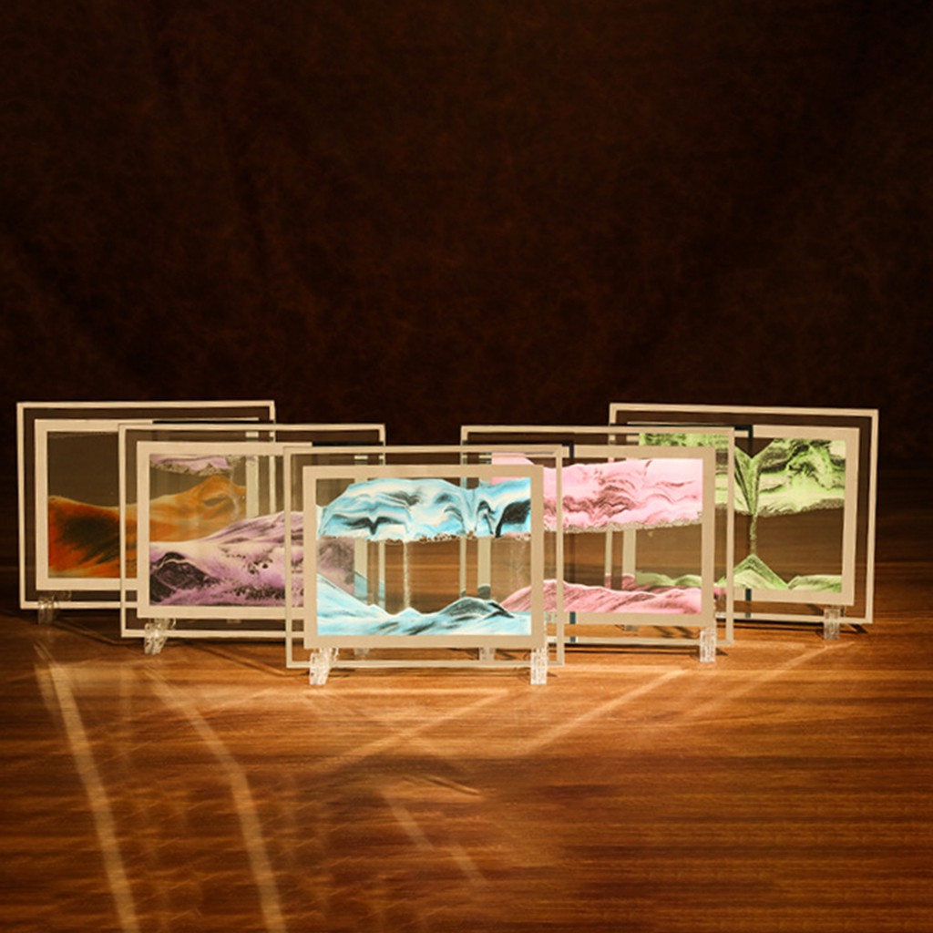 [Mã LIFEHLDEC giảm 10% đơn 99k] 5/7/8/9/10/12 Inch Tranh cát chuyển động 3D mặt kính để bàn trang trí nhà cửa nghệ thuật tranh cát chuyển động | BigBuy360 - bigbuy360.vn