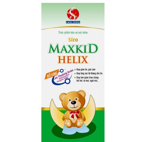 SIRO MAXKID HELIX - Giúp giảm ho, long đờm, giải cảm, tăng sức đề kháng cho trẻ