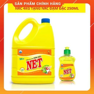 Nước rửa chén net đậm đặc 4kg tặng nrc 250ml