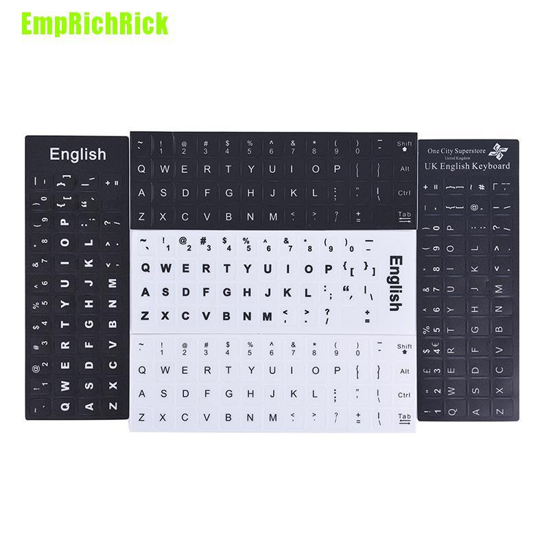 Miếng Dán Bàn Phím Emprichrick Thay Thế Màu Trắng / Đen Cho Pc / Laptop