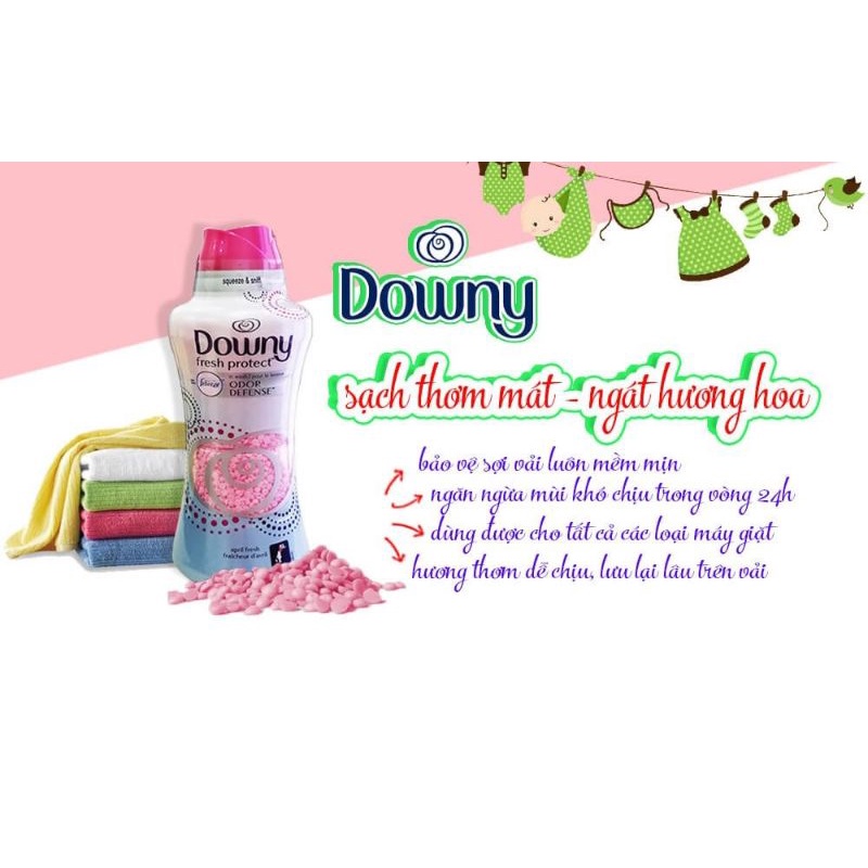 Hạt (viên) xả thơm và mềm vải Downy Fresh Protect USA MẪU MỚI
