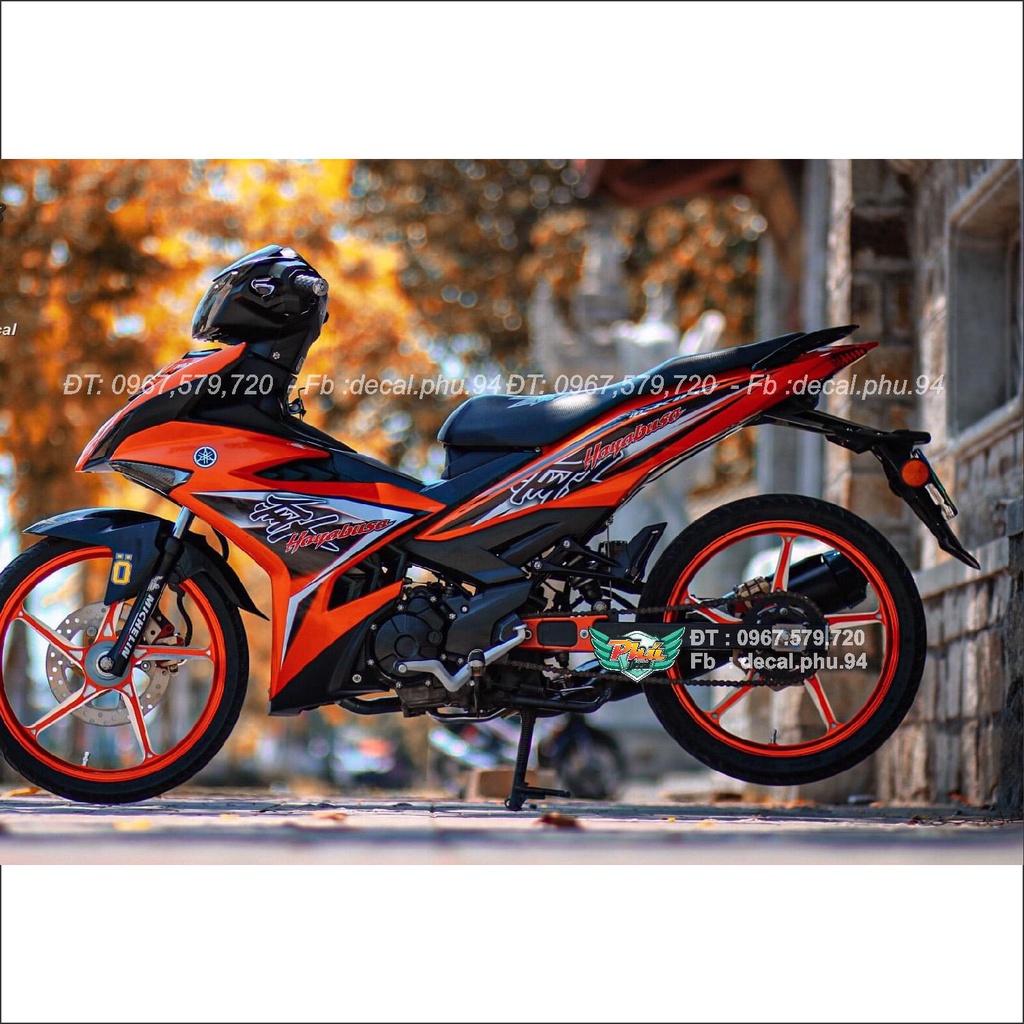 Tem rời xe Exciter 150 Cam đen hayabusa (c)