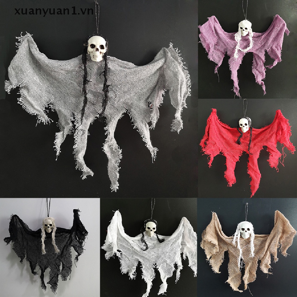 Xuan Phụ Kiện Đầu Lâu Treo Trang Trí Halloween Kinh Dị Haunted House Escape VN