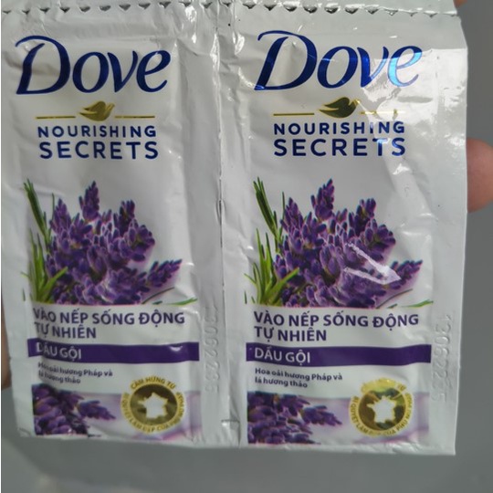 Dây 12 gói Dầu gội Dove Vào Nếp Sống Động Tự Nhiên Lavender 6g -67784300