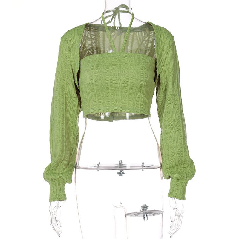 Áo kiểu tay dài cổ vuông thiết kế thanh lịch thời trang cho phái nữ