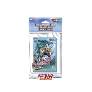 Bọc Thẻ Bài YugiOh! Sleeve Hình The Dark Magician Girl The Dragon Knight - Chính Hãng Konami - 50 Cái