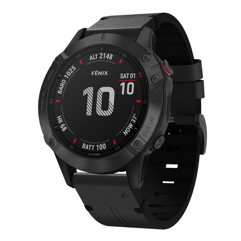 Dây đeo bằng da thật dành cho đồng hồ Garmin Fenix 6/6 Pro/Fenix 5/5 Plus/Forerunner 935/945/Instinct/Quatix5 Sapphire