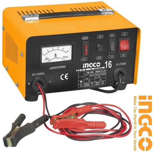INGCO Máy sạc bình điện ắc qui 12V 24V ING-CB1601