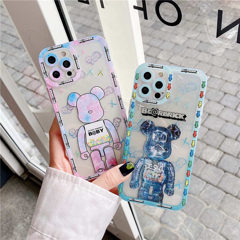 Ốp Điện Thoại Mềm Hình Gấu Đáng Yêu Cho IPhone 13 Pro Max Case/ 12/ 11/ XS/ XR/ X/ 8/ 7/ 6/ 6s/ Plus Mini