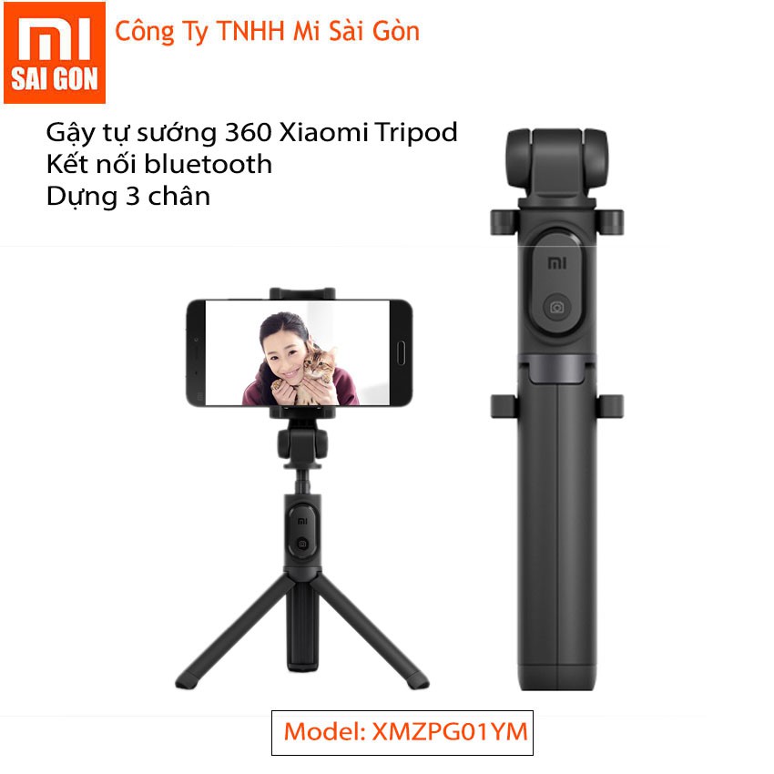 [Mã SKAMA07 giảm 8% đơn 250k]Gậy ( Đen) Xiaomi Selfie Stick Tripod Bluetooth 3 chân | BigBuy360 - bigbuy360.vn