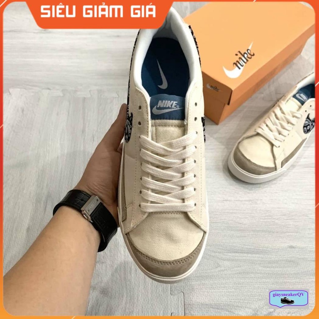 Giày thể thao Blazer Low '77 scott custom x OG trắng sữa siêu năng động, mẫu mới dành cho nam nữ