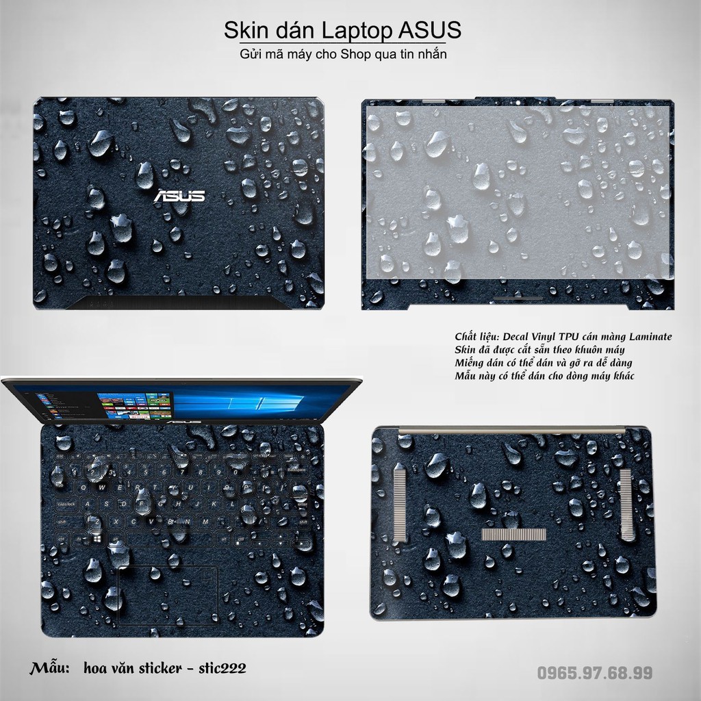 Skin dán Laptop Asus in hình Hoa văn sticker nhiều mẫu 36 (inbox mã máy cho Shop)