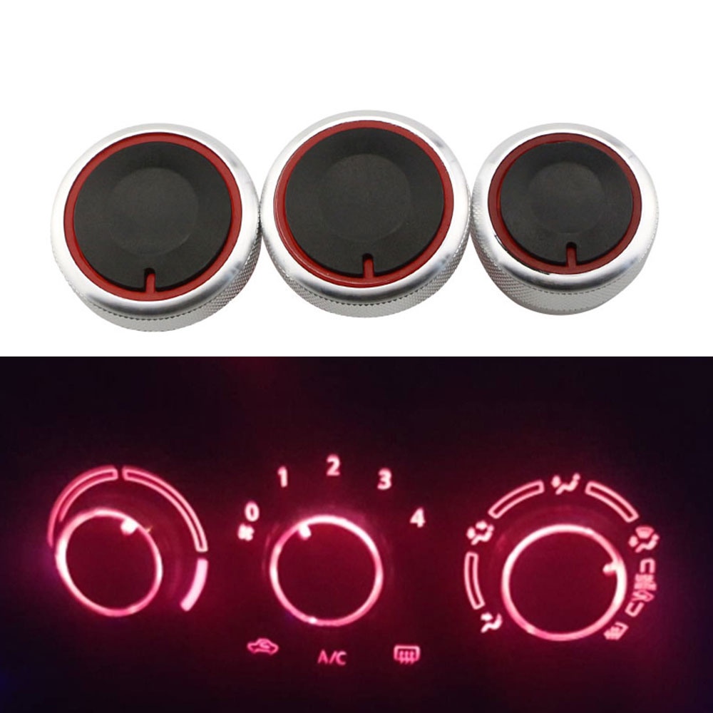 Set 3 Núm Vặn Điều Khiển Hệ Thống Nhiệt Bằng Hợp Kim Nhôm Cho Xe Hơi Hyundai Elantra Verna