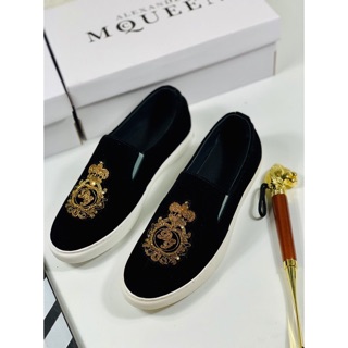 giày slipon nam da lộn mác đính đá (free ship)