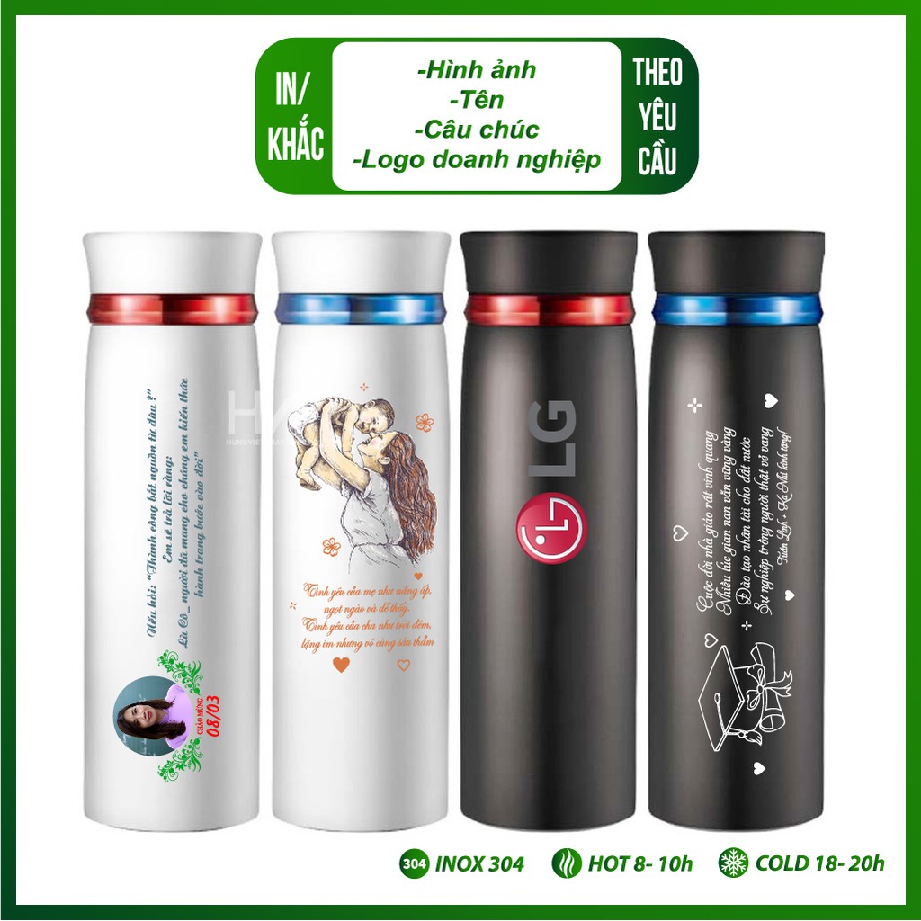 - Bình giữ nhiệt Lock&Lock Feather Light 450ml LHC4131 in/khắc hình ảnh, tên, câu chúc theo yêu cầu