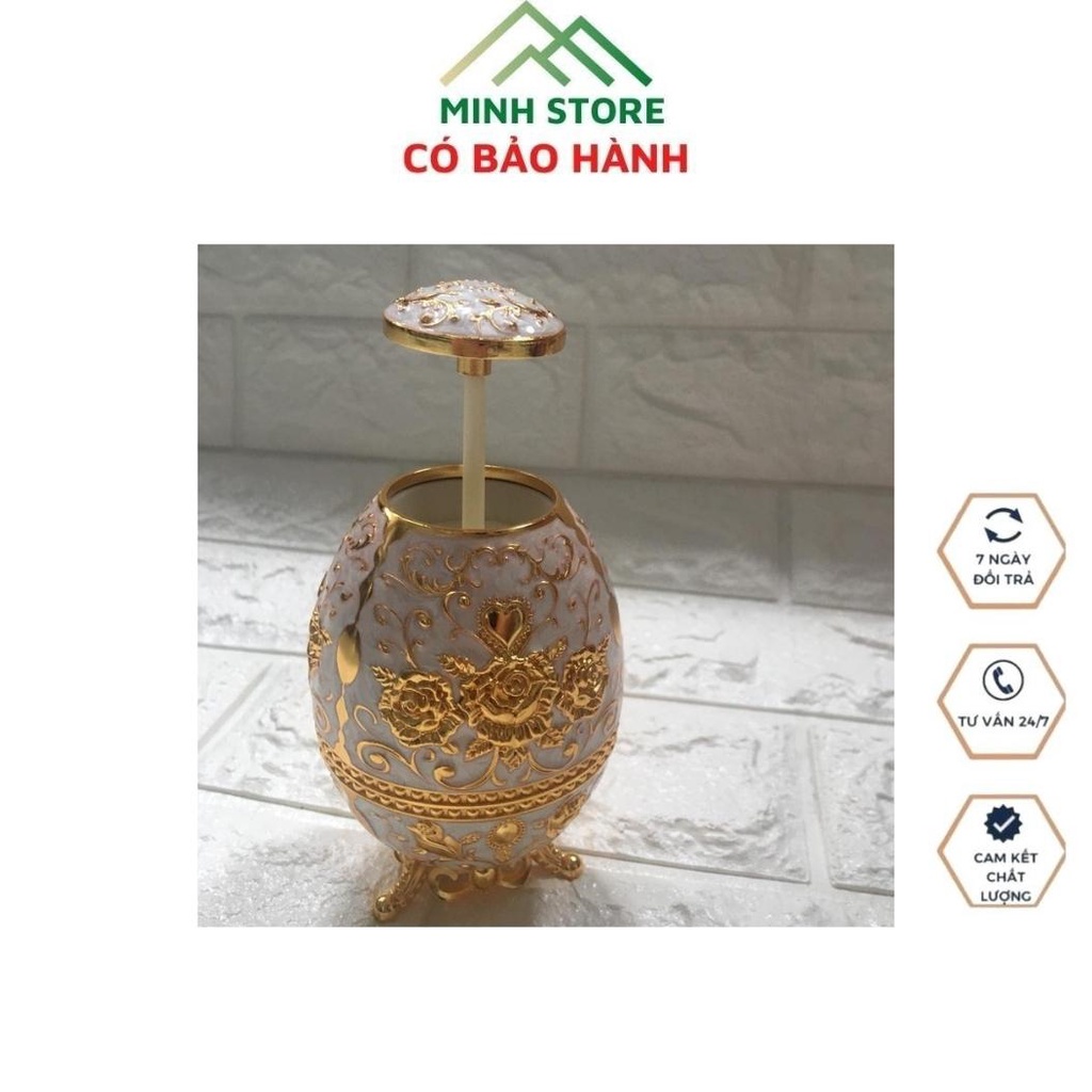 Lọ Đựng Tăm Hoàng Gia Hàng Cao Cấp Nắp Bật